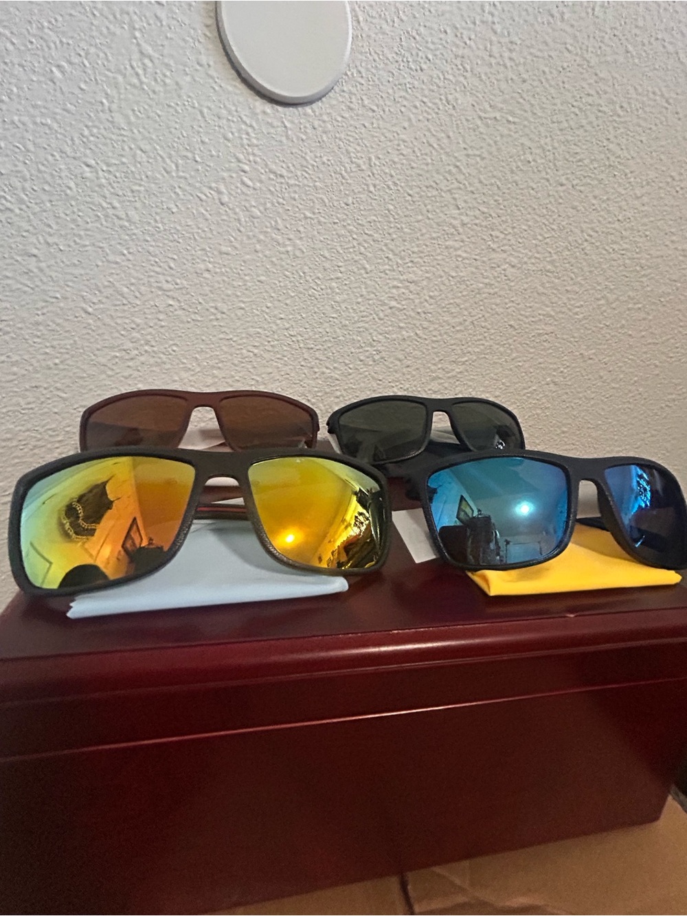 Four-Pair Sunglasses Bundle with Mirrored and Polarized Lenses